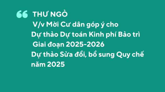Poster Góp ý Dự toán - Quy Chế